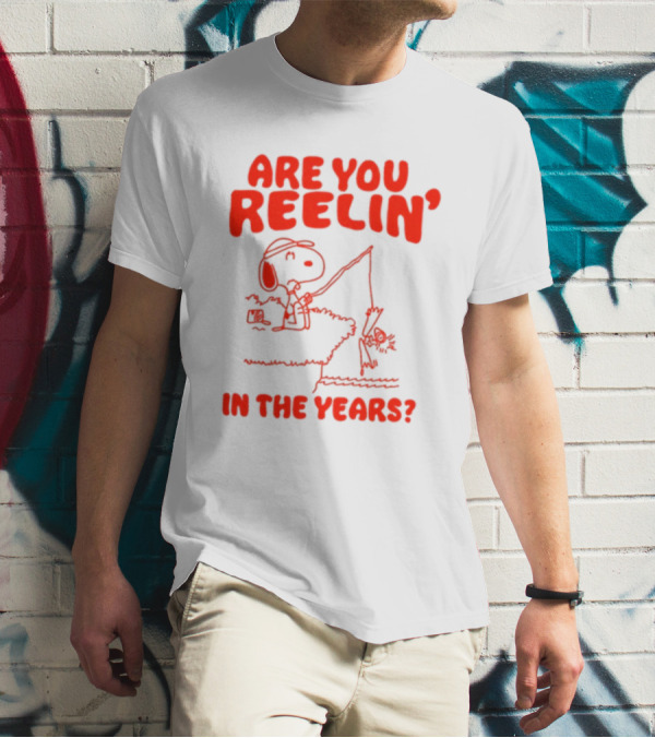 Snoopy Fishing 'Are You Reelin' In The Years?' T-Shirt