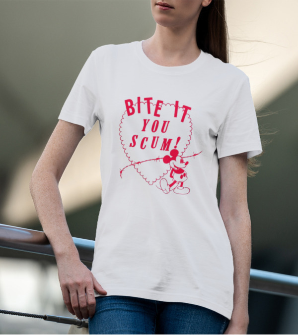 Bite It You Scum Mouse Barbed Wire T-Shirt