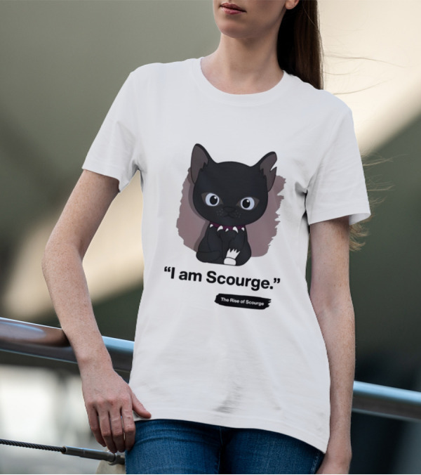I Am Scourge The Rise Of Scourge Black Cat With Spiked Collar T-Shirt