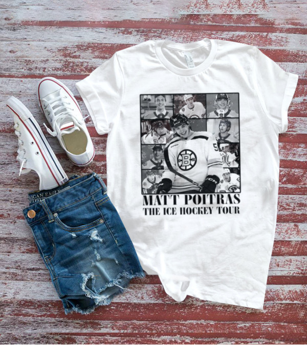 Matt Poitras The Ice Hockey Tour Bruins Player Collage T-Shirt