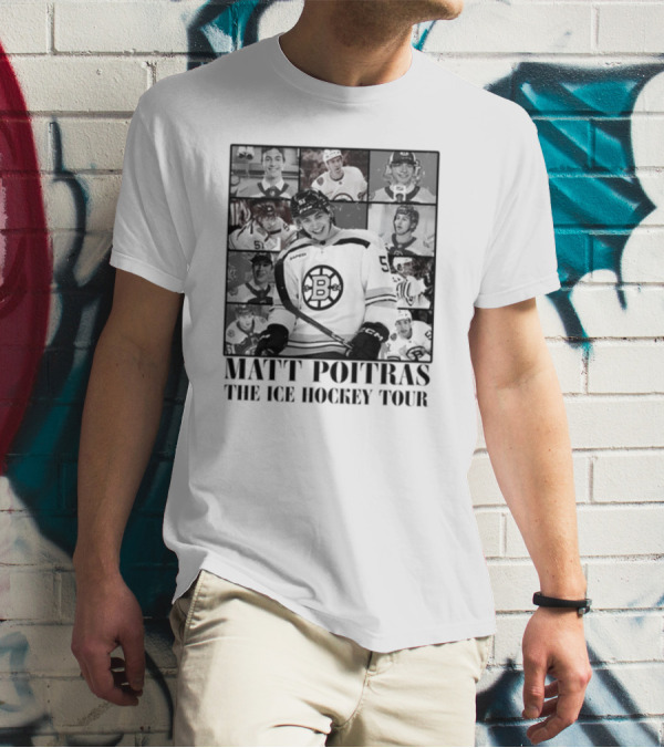 Matt Poitras The Ice Hockey Tour Bruins Player Collage T-Shirt