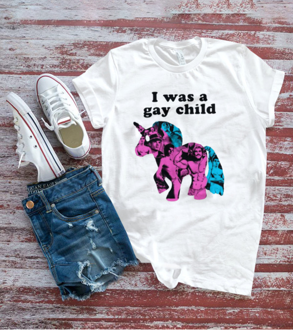 AndrewSylvesr Adrianandshane I Was A Gay Child Unicorn Collage T-Shirt