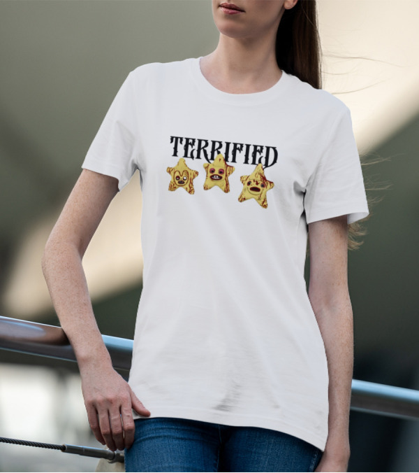 Terrified Stars Faces Horror Mood T-Shirt