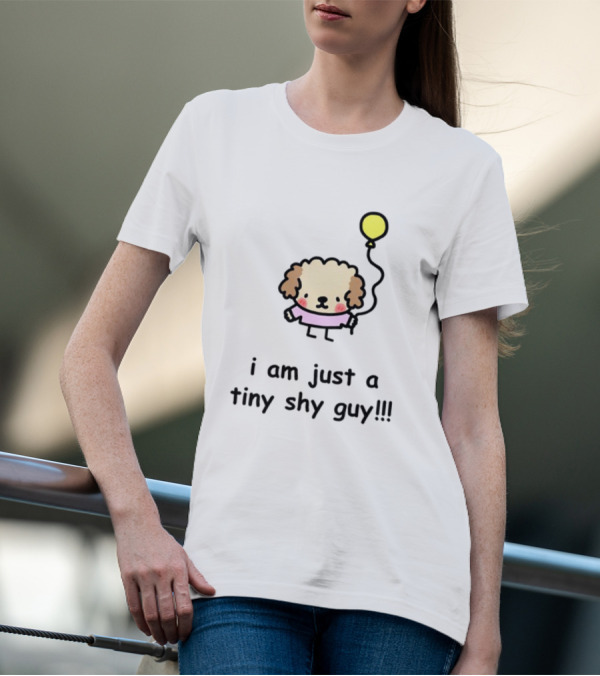 I Am Just A Tiny Shy Guy Holding A Yellow Balloon T-Shirt