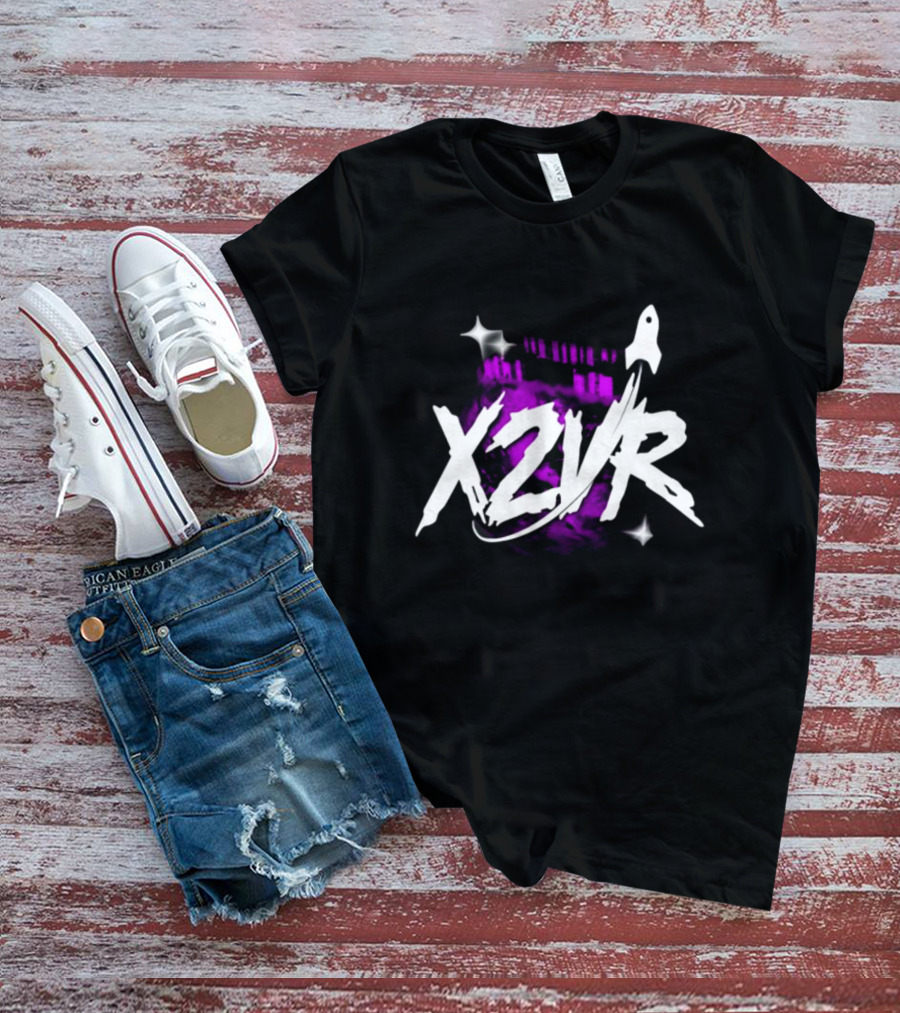 X2vr Black Purple Rocket Colosseum T-Shirt
