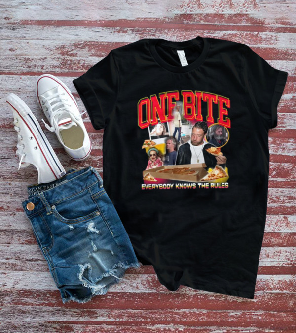 One Bite Everybody Knows The Rules Dave Portnoy Pizza Review Collage T-Shirt