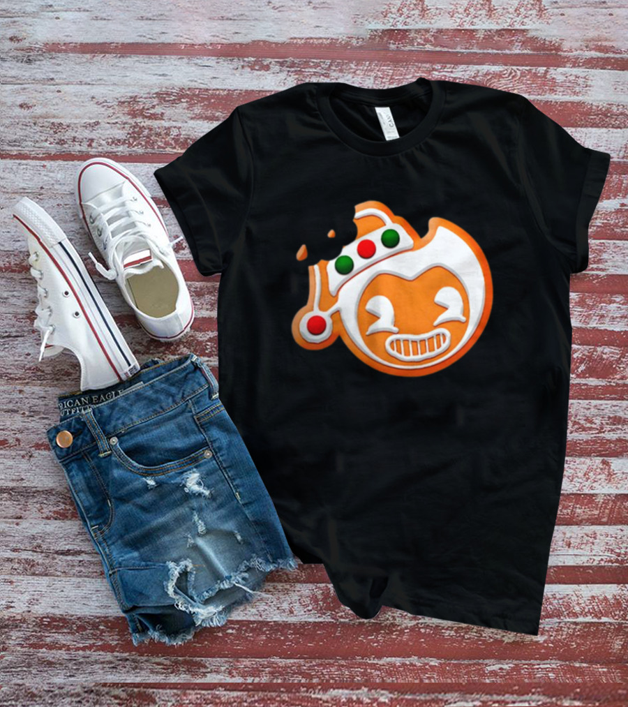 Bendy Gingerbread Christmas Cookie Bite T-Shirt