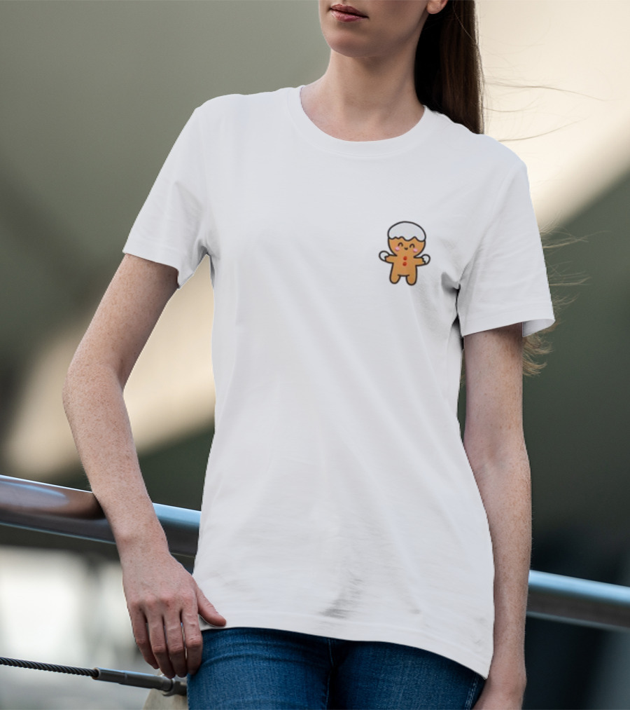 Gingerbread Cookie Christmas Character With Icing Decor T-Shirt
