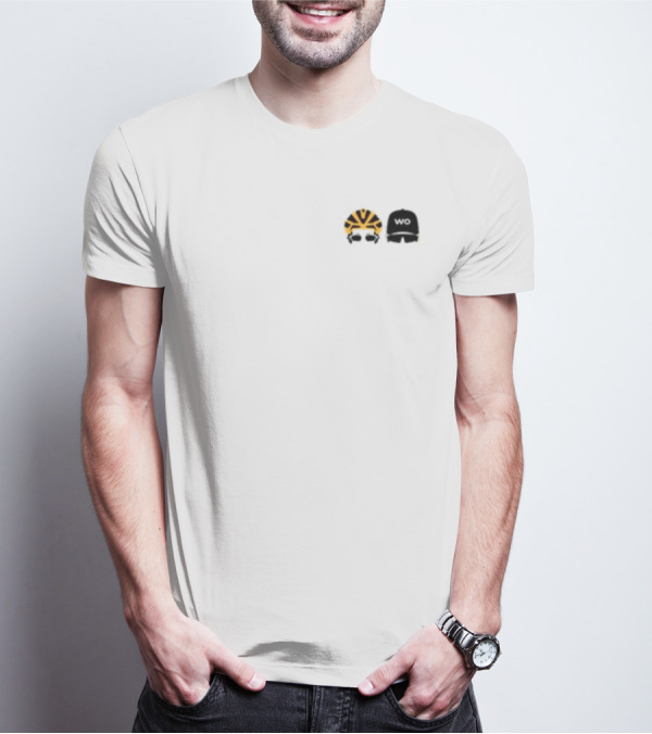 Watts Occurring Yellow Helmet WO Cap Cycling T-Shirt