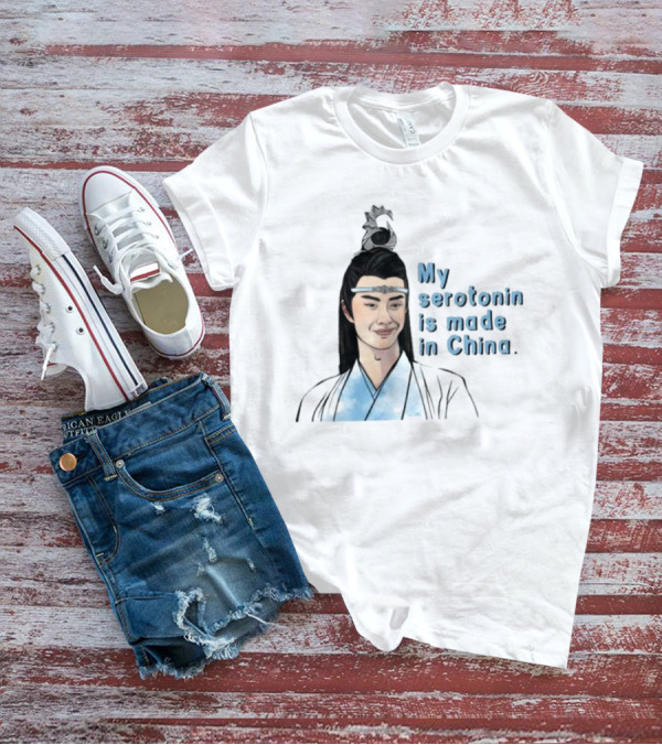 Yilingweiclan My Serotonin Is Made In China Character T-Shirt