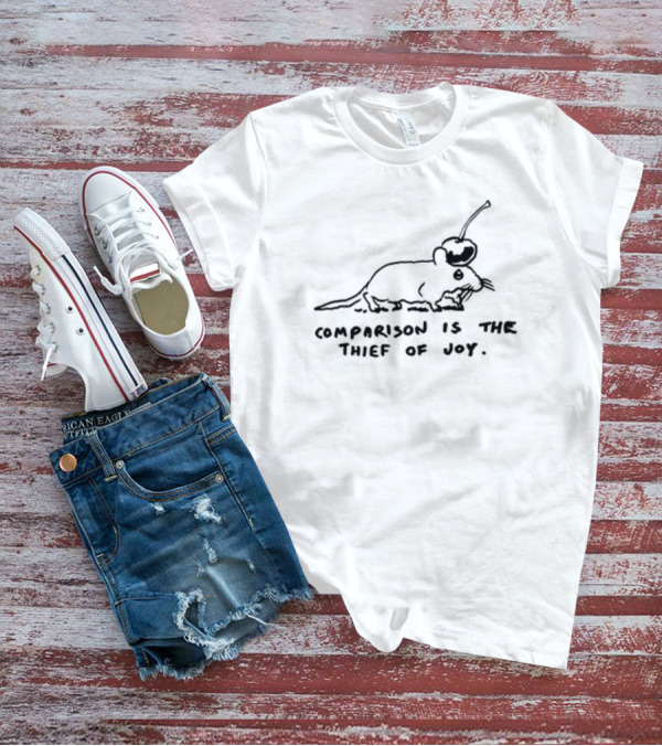 Comparison Is The Thief Of Joy Mouse Cherry Balloon T-Shirt