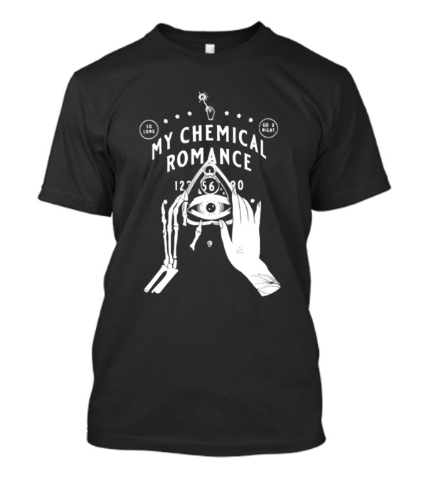 My Chemical Romance Spirit Board So Long Good Night Skeleton Hand Eye T-Shirt