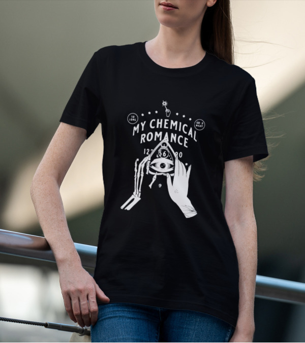 My Chemical Romance Spirit Board So Long Good Night Skeleton Hand Eye T-Shirt
