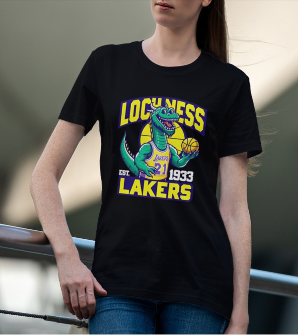 Loch Ness Lakers Basketball Dinosaur Est 1933 T-Shirt