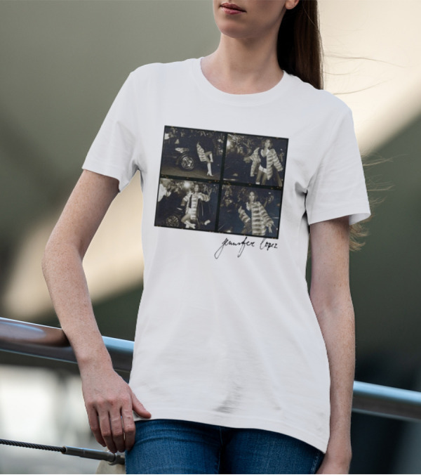 Jennifer Lopez Photo Collage With Signature T-Shirt