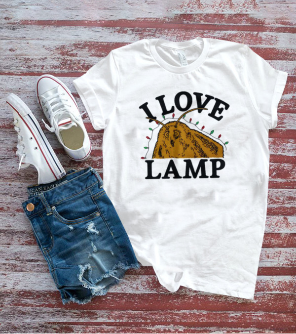 Shitheadsteve I Love Lamp Moth Meme With Christmas Lights T-Shirt
