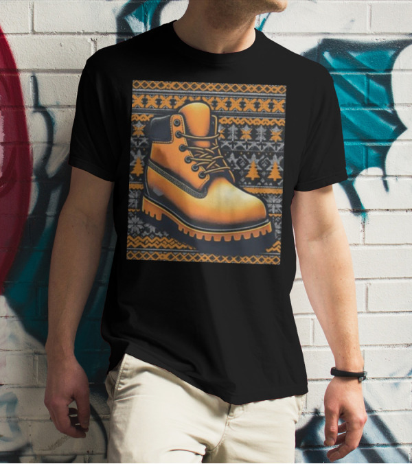 Bigknickenergy Ugly Timbmas Timberland Boot Christmas T-Shirt