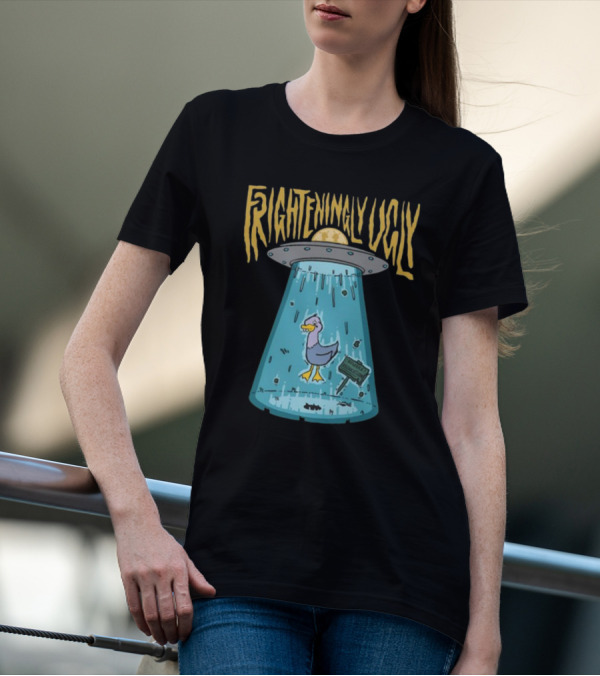 Foyesade Oluokun Frighteningly Ugly UFO Chicken Abduction T-Shirt