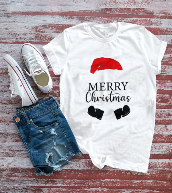 Merry Christmas Svg Santa Hat And Boots Softstyle V-Neck T-Shirt