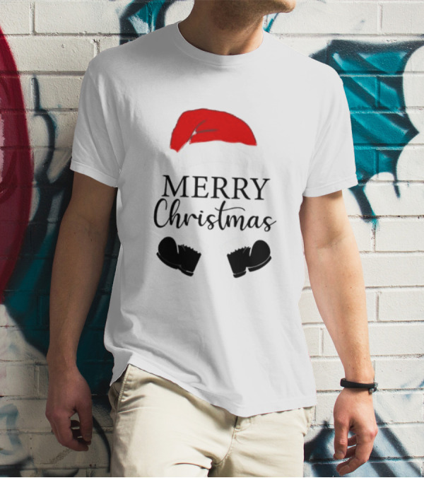 Merry Christmas Svg Santa Hat And Boots Softstyle V-Neck T-Shirt