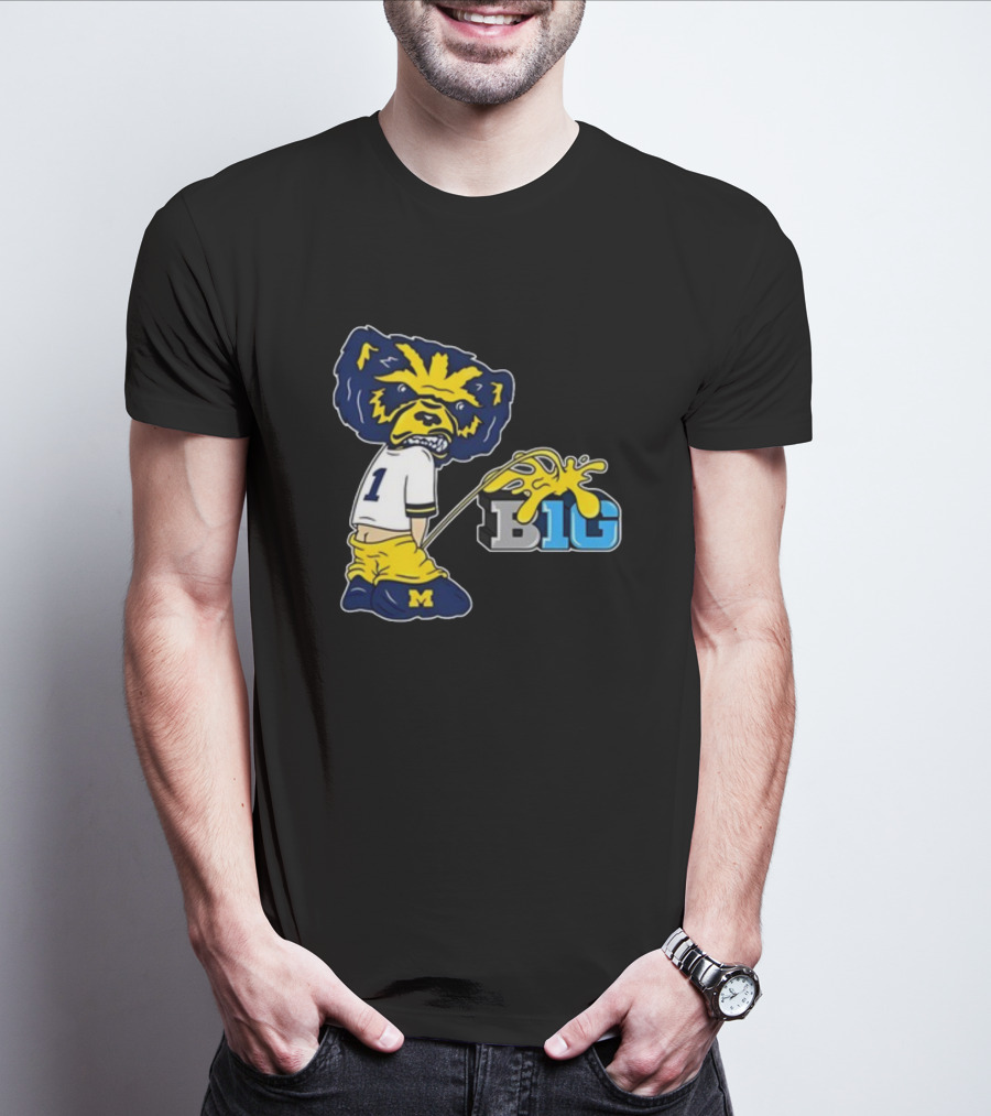 MI Big 10 Wolverine Parody Mascot T-Shirt