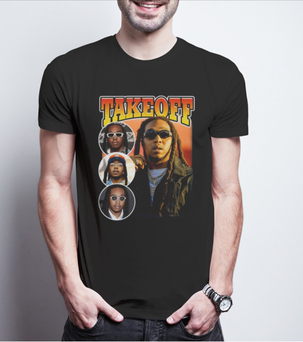 Takeoff Migos Rapper Tribute Collage T-Shirt