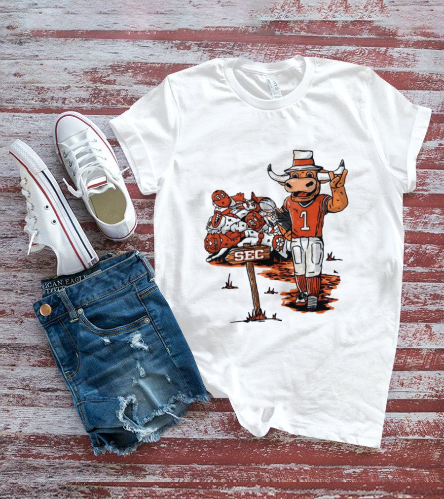Longhorn Mascot SEC Conference Champs Drawing T-Shirt