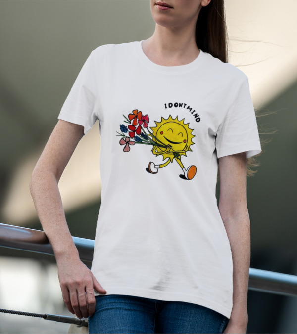 Idontmind Sunshine Carrying Colorful Flowers T-Shirt