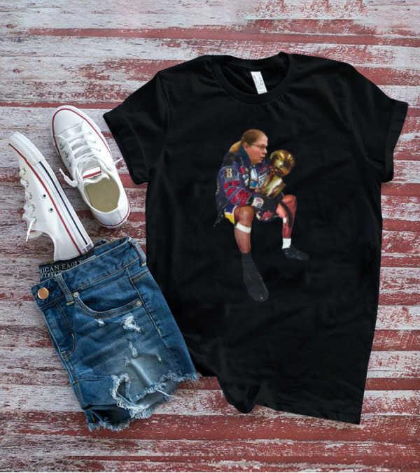 Gail Lewis Holding Championship Trophy Iconic Basketball Jacket T-Shirt