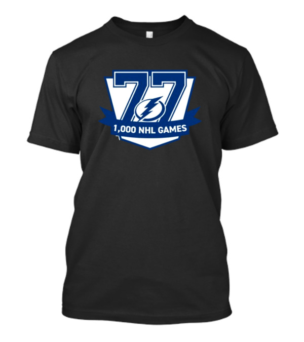 Gabby Shirley Victor Hedman 77 1,000 NHL Games T-Shirt