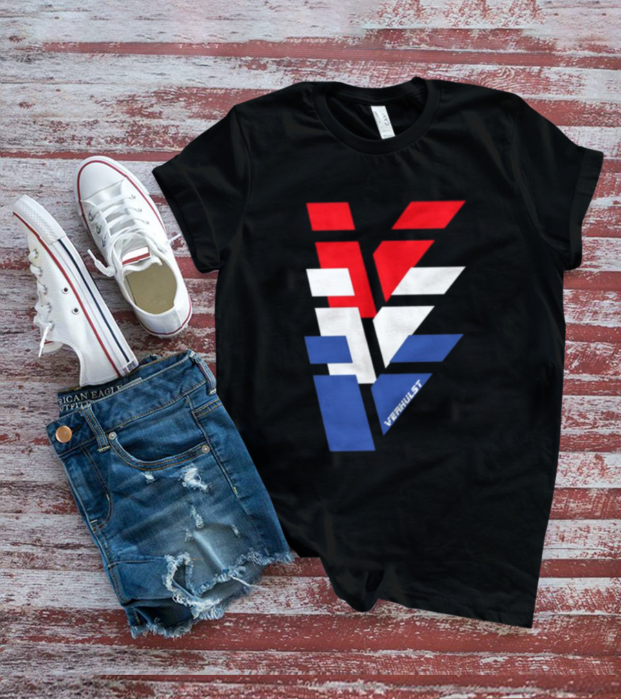 Verhulst V Red White Blue T-Shirt