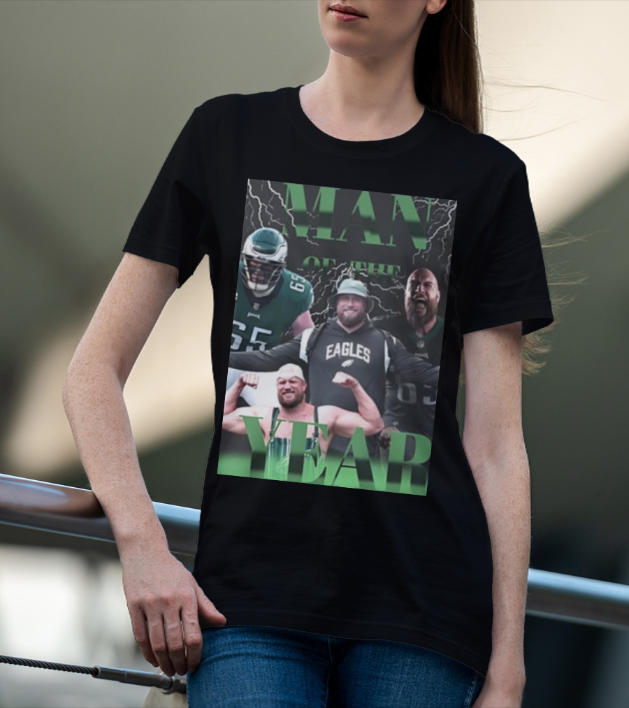Man Of The Year Eagles Lane Johnson Player T-Shirt