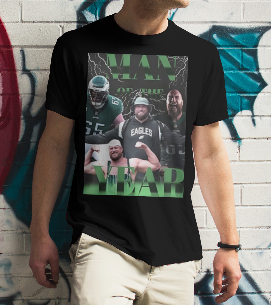 Man Of The Year Eagles Lane Johnson Player T-Shirt