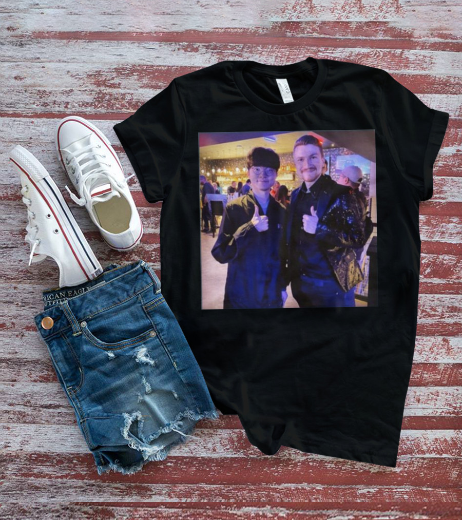 Fabian Mallant With Faker Thumbs Up Photo T-Shirt