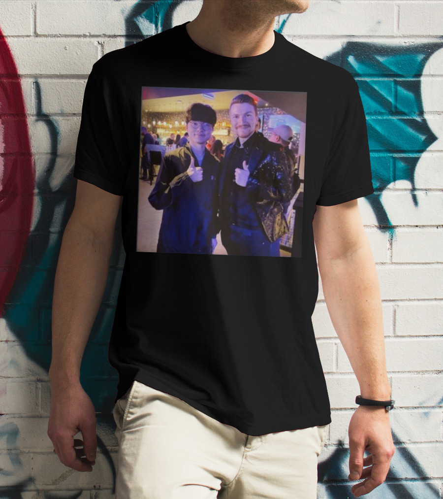 Fabian Mallant With Faker Thumbs Up Photo T-Shirt