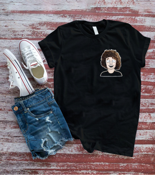 Nelson Neumann Cartoon Character With Curly Hair T-Shirt
