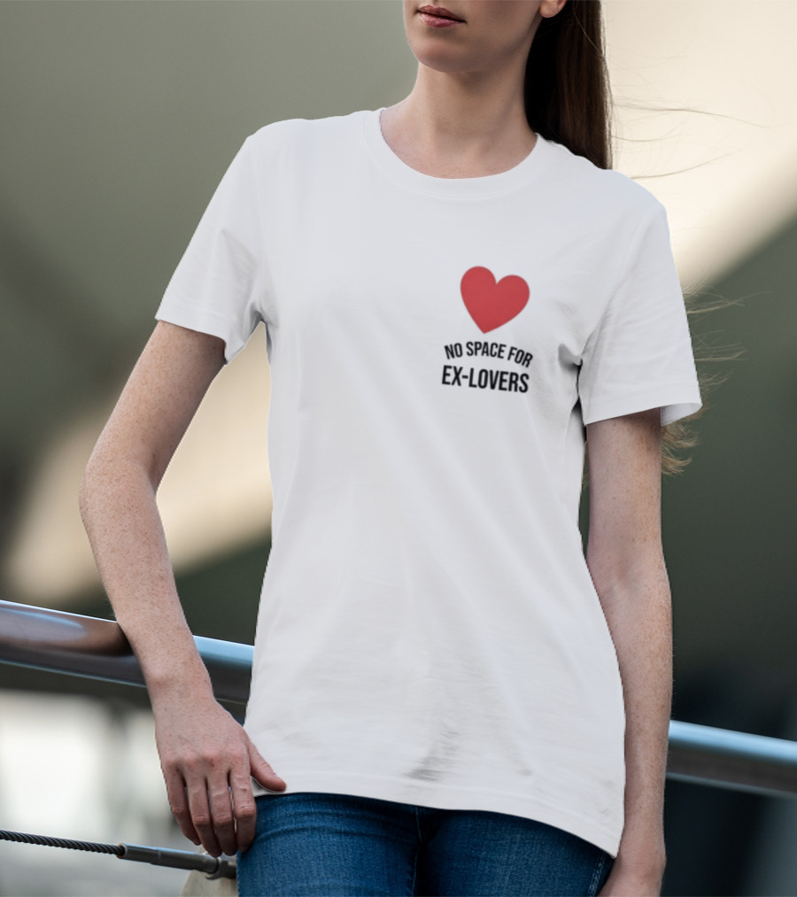 No Space For Ex Lovers Red Heart T-Shirt