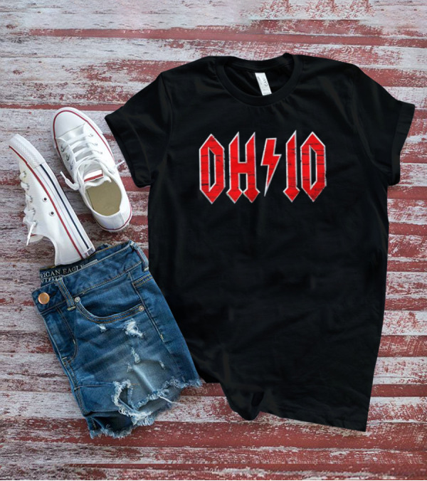 Ohio Thunder Bolt Iconic Rock Font T-Shirt