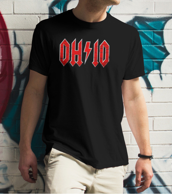 Ohio Thunder Bolt Iconic Rock Font T-Shirt