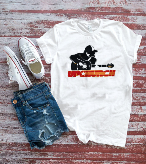 Upchurch Yellow Black Red Silhouette Guitar Player T-Shirt