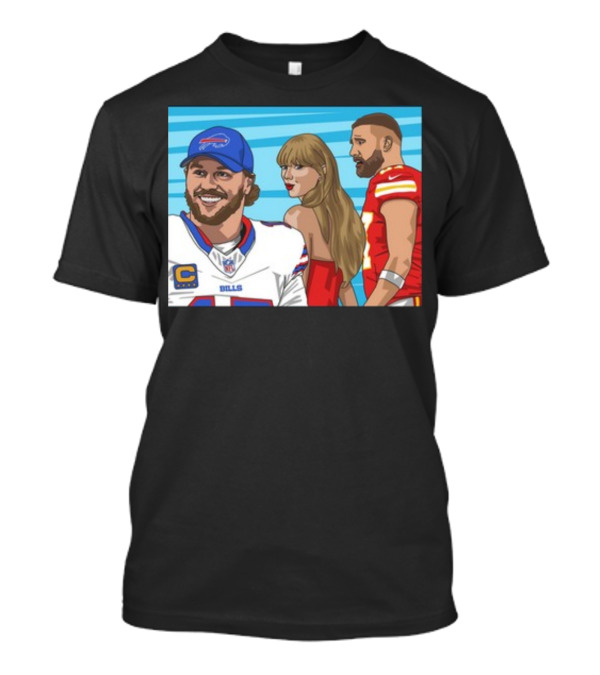 Carlcordesart Distracted Girlfriend Buffalo Bills Kansas City Chiefs T-Shirt