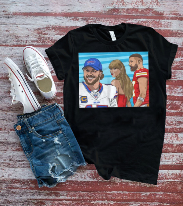 Carlcordesart Distracted Girlfriend Buffalo Bills Kansas City Chiefs T-Shirt