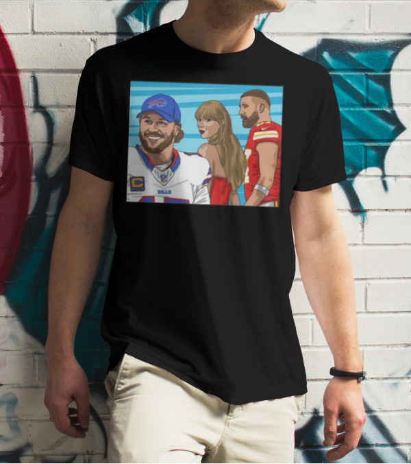 Carlcordesart Distracted Girlfriend Buffalo Bills Kansas City Chiefs T-Shirt