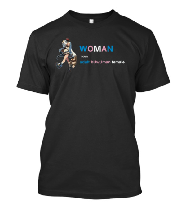 WOMAN Noun Adult HUwUman Female Street Fighter Character T-Shirt
