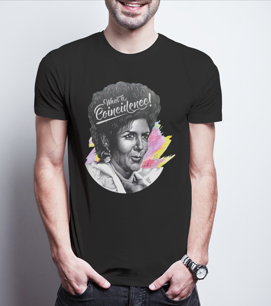 What A Coincidence Portrait With Colorful Background T-Shirt