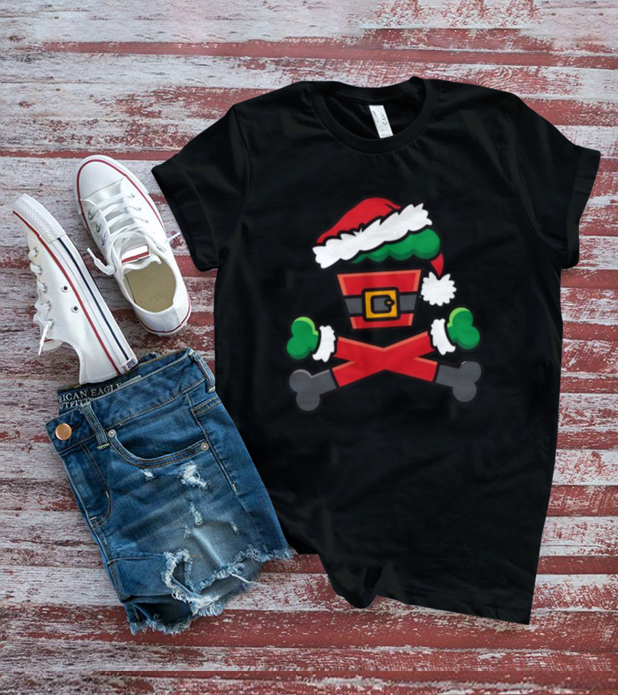 Jc Vault Grouchy Crossbones Santa Hat T-Shirt