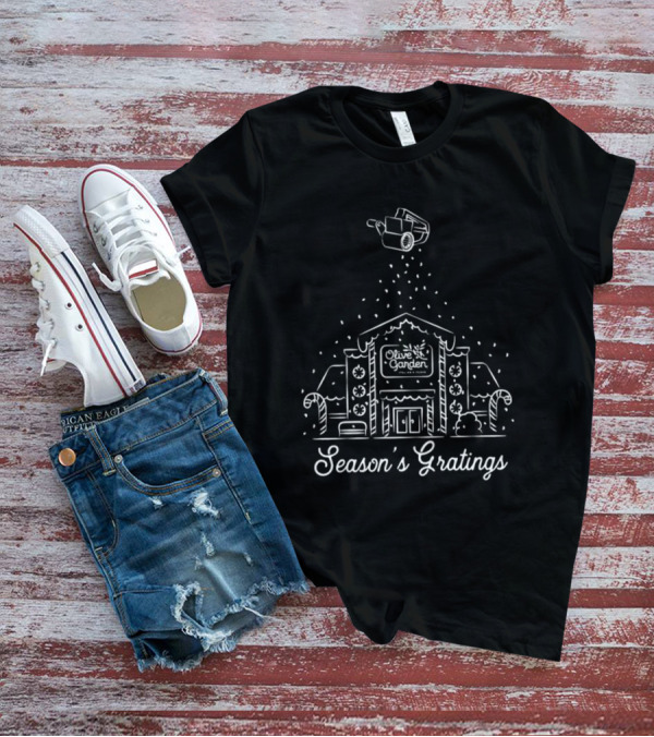 Season's Gratings Olive Garden Christmas Crewneck T-Shirt