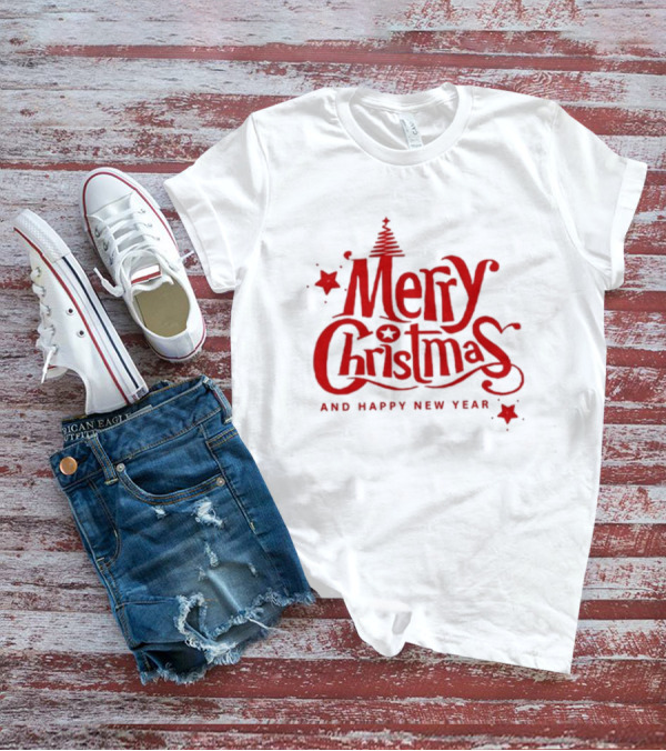 Merry Christmas And Happy New Year Tree Star T-Shirt