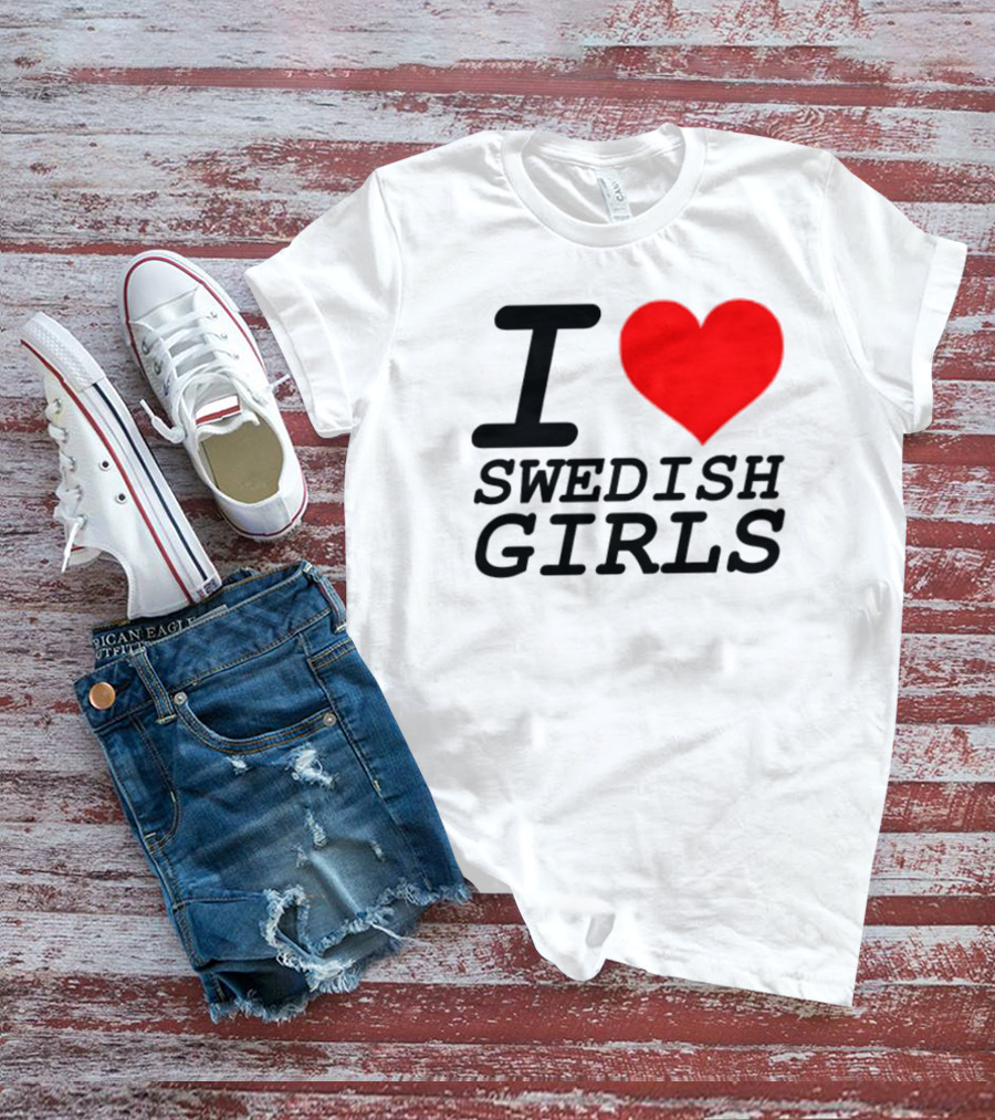 Pippin I Heart Swedish Girls T-Shirt