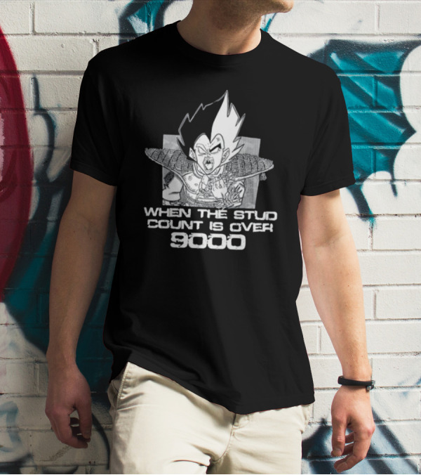 When The Stud Count Is Over 9000 Vegeta Meme T-Shirt